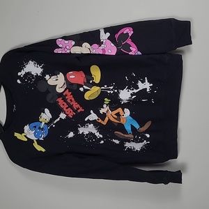 Disney Mickey Mouse splatter paint retro style sweatshirt